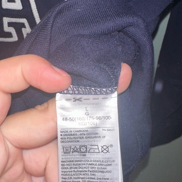 Gap Letter navy women's sweatshirt with pocket - Picture 8 of 10